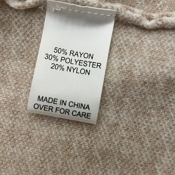 FORTUNE IVY Houndstooth Knit Open Front Cardigan Jacket Blazer 3X Beige - Picture 7 of 8